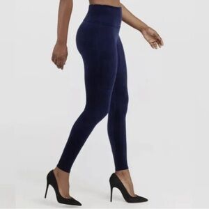Spanx A294512 Velvet Blue Leggings | NWT | Large